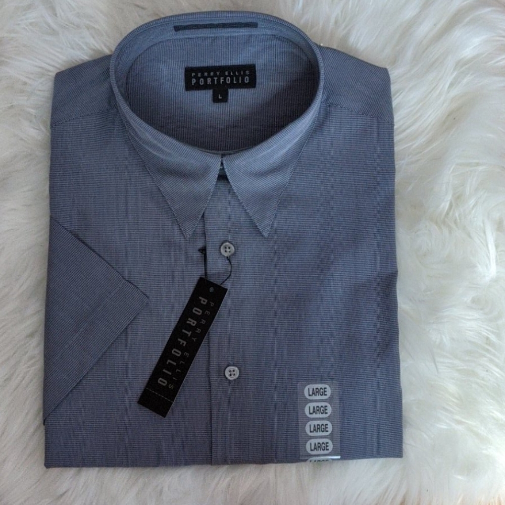 NWT Perry Ellis Portfolio Chambray shirt